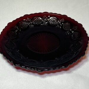 Vintage Avon Cape Cod Rub Red Saucer Plate 5.5"